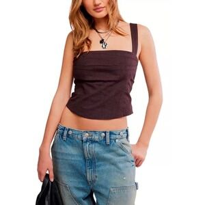 Dani Corset y2k cropped Square neck tank NWOT